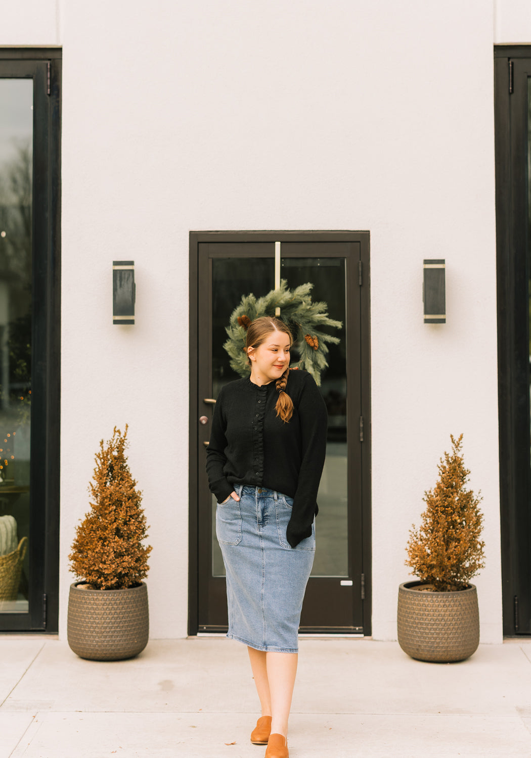 Modest Clothing Outfit Ideas Fashion inspo dresses skirts tops cardigans church outfits fashion outfits style modest girly outfit jewelry bows handbags Handpicked Home decor Grace and Joy Company