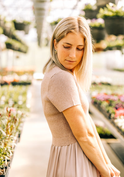 'Sandra' Tiered Sweater Top Maxi Dress