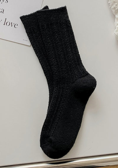 Simple Mid-Calf Wool Sock