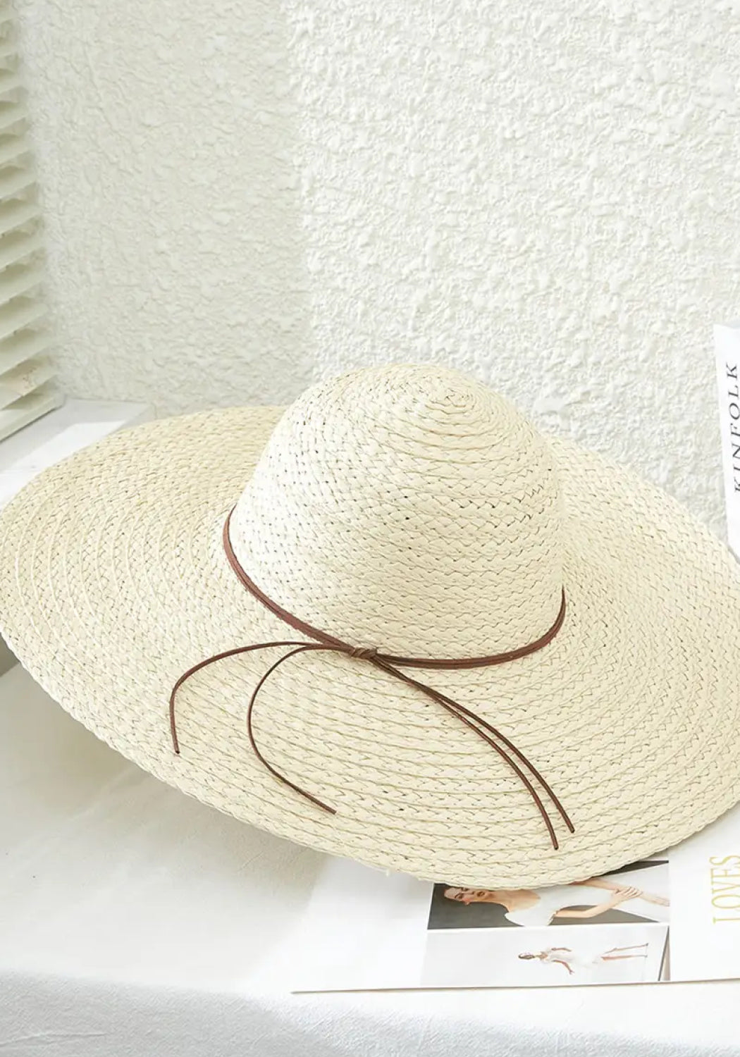 Solid Color Floppy Straw Hat