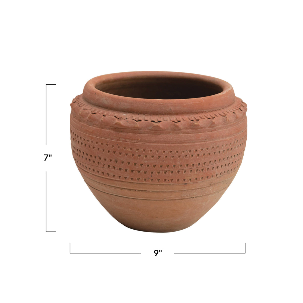 Textured Terracotta Pot