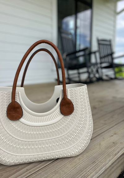 The 'Cally' Tan Textured Tote Bag