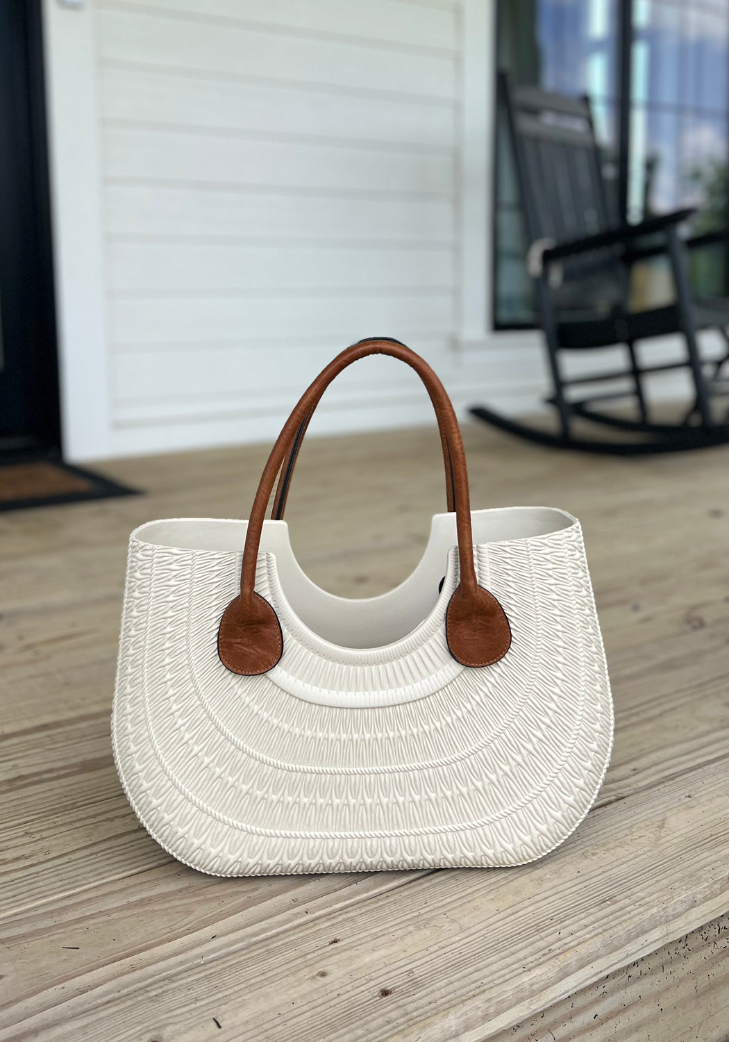 The 'Cally' Tan Textured Tote Bag