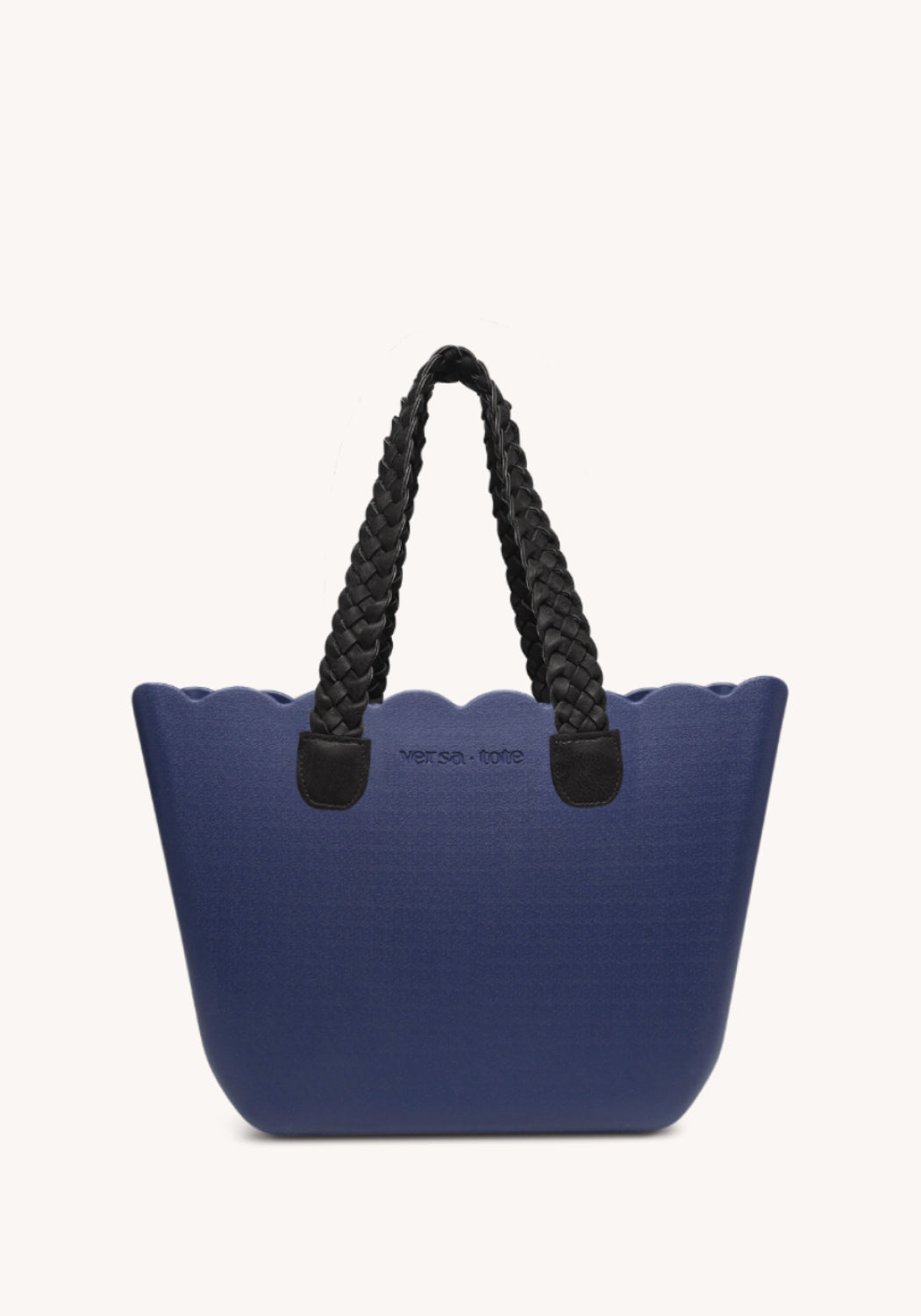 The 'Iva' Navy Scalloped Tote