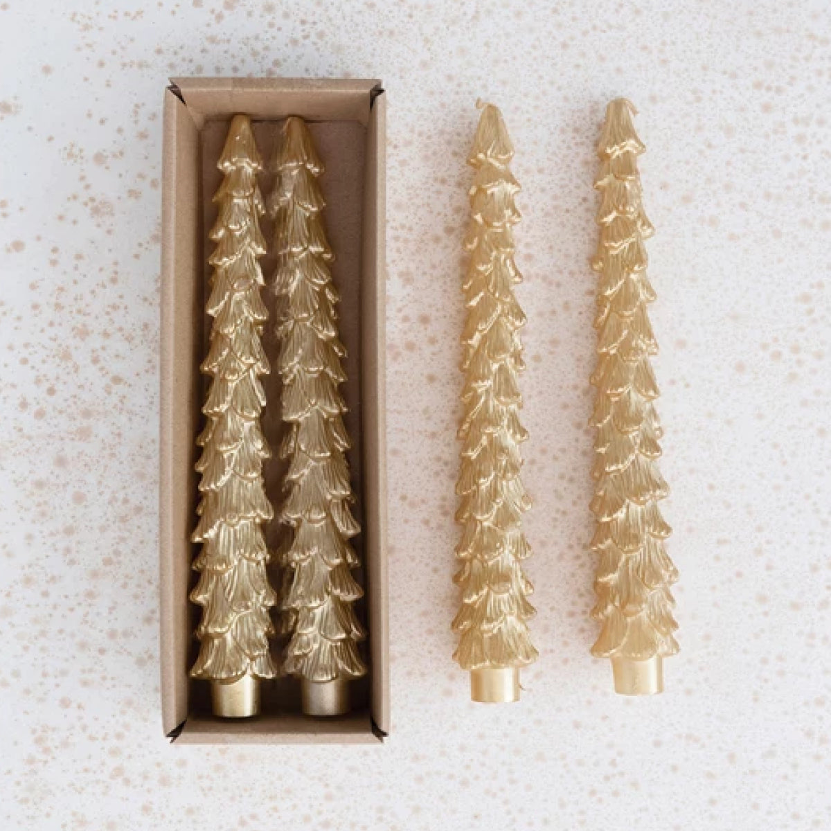 Tree Shaped Taper Candles | Unscented