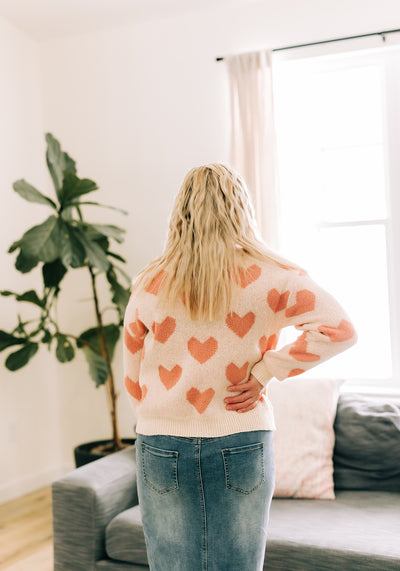 'Vallie' Cute Heart Sweater