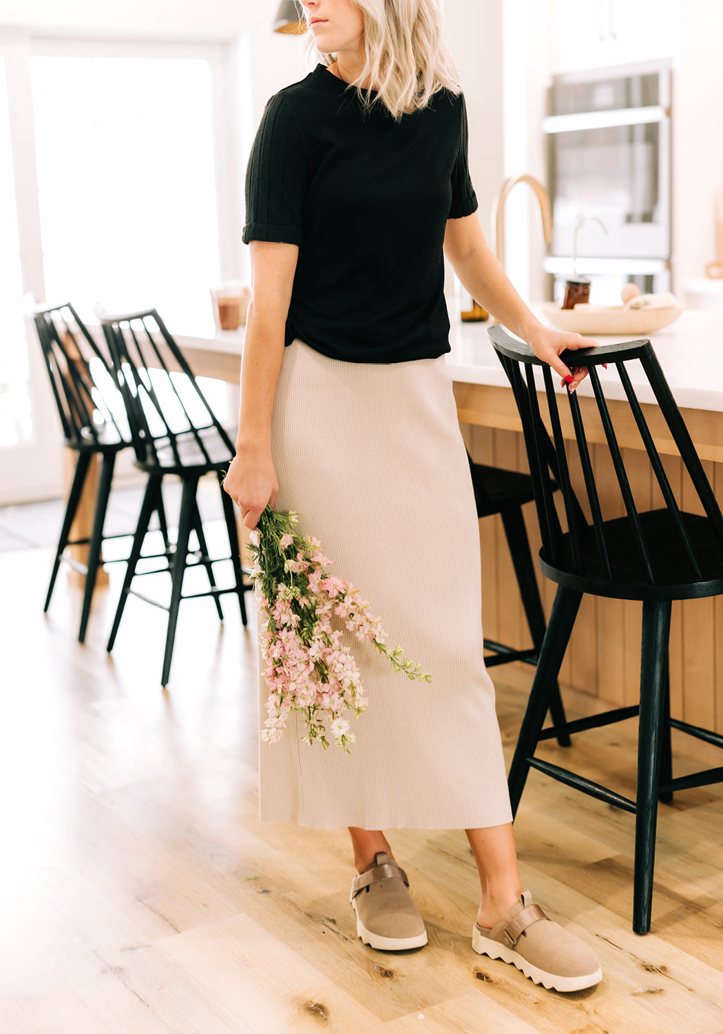 'Vera' Knit Midi Skirt