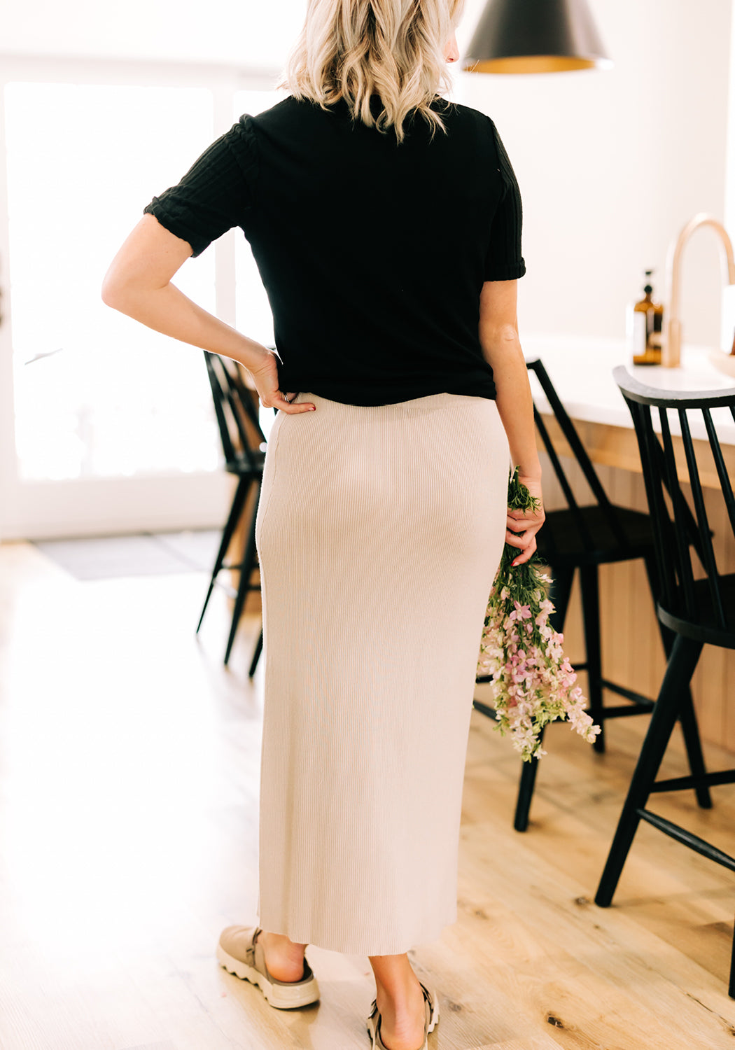 'Vera' Knit Midi Skirt