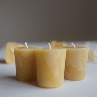 Pure Beeswax Votive Candle - 3 pack