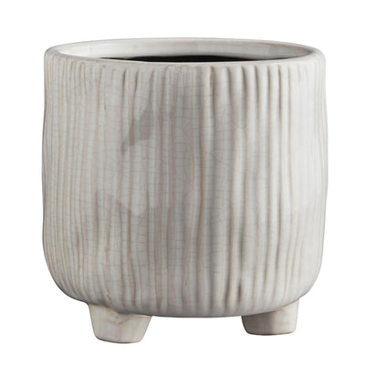 White Ceramic Pot with feet