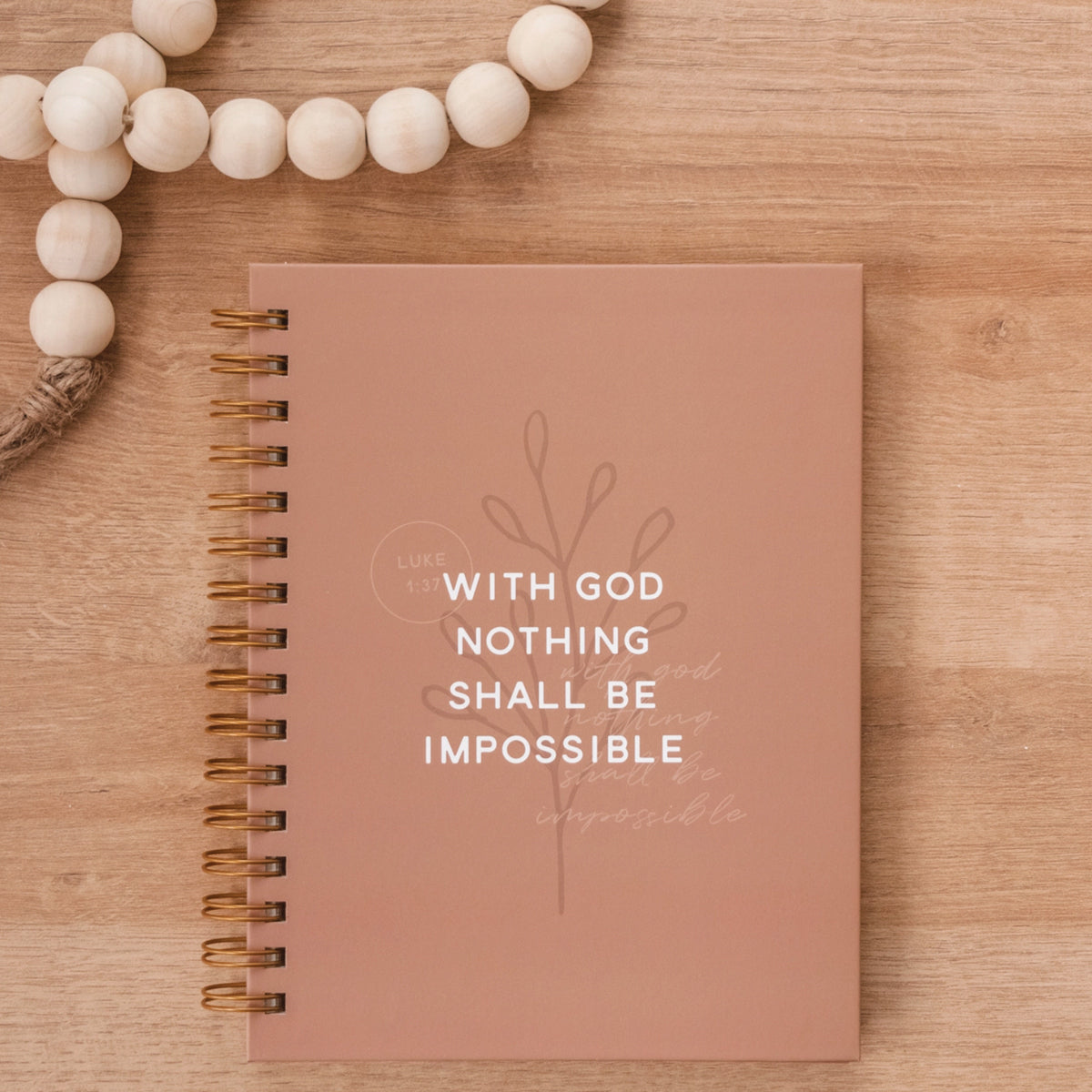 With God Nothing Shall Be Impossible Hardcover Journal