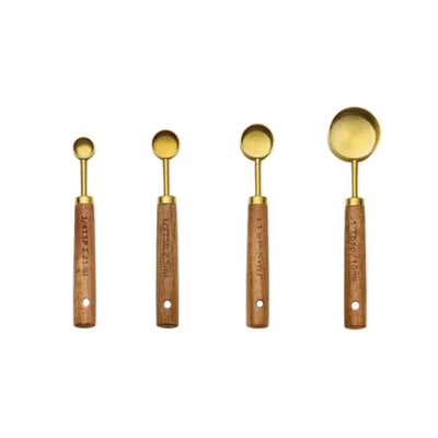 Wooden Handle Gold Measuring Sets