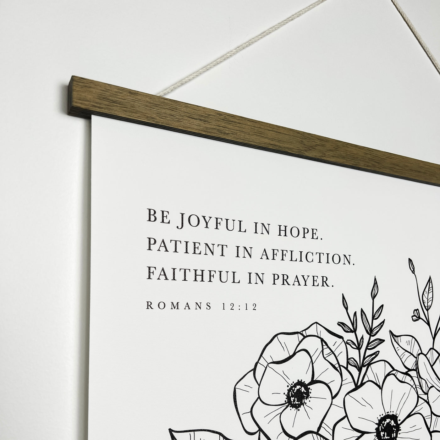 "Be Joyful in Hope" Hanging Canvas