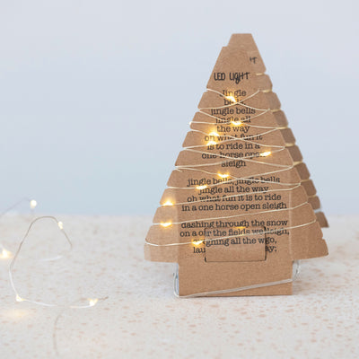 82"L LED String Lights on Tree Shaped Paper Card