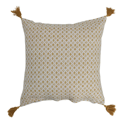 Cornflower Sage Pillow with Tassels