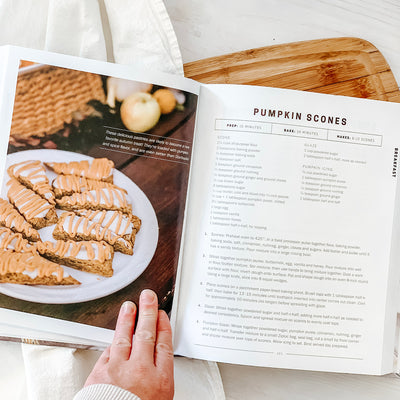 Flour & Grace Cookbook and Linen Apron Bundle