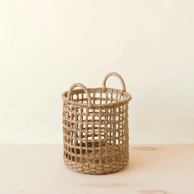 Handmade Open Weave Baskets with Handle