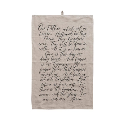 "Our Father" Linen Printed Tea Towel