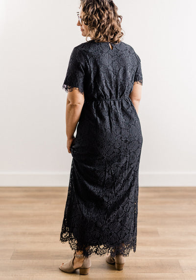 'Odessa' Lace Dress in Black