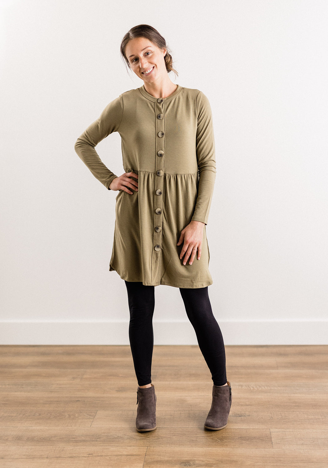 'Rory' Buttoned Cardigan With Side Pocket | Final Sale