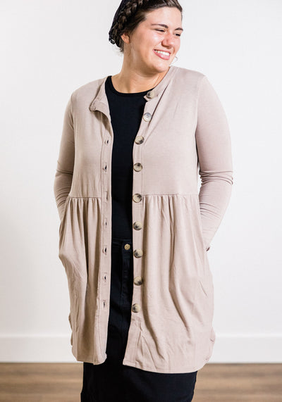 'Rory' Buttoned Cardigan With Side Pocket | Final Sale