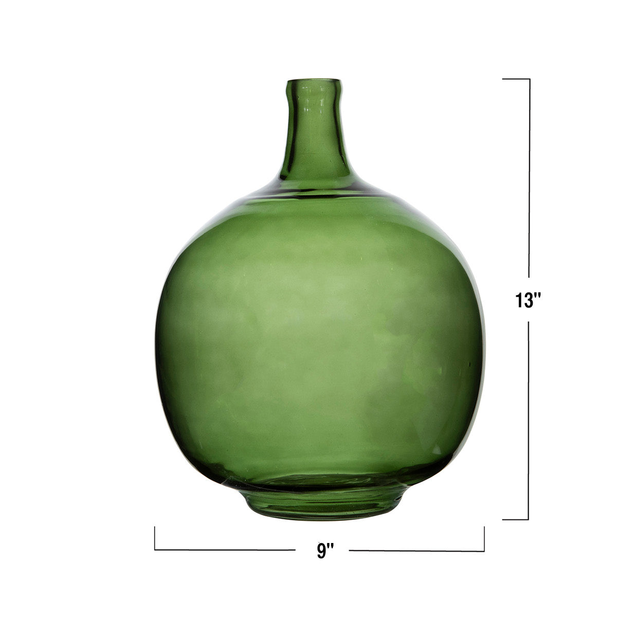 Antique Glass Green Jug | Small