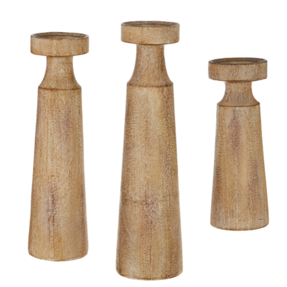Wooden Candle Holders | set of 3